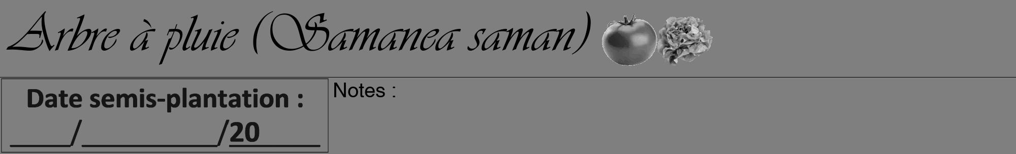 Étiquette de : Samanea saman - format a - style noire57viv avec comestibilité simplifiée