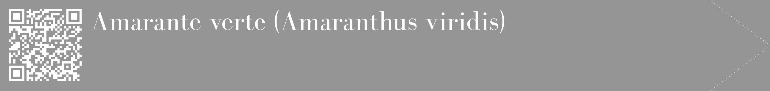 Étiquette de : Amaranthus viridis - format c - style blanche16_simple_simplebod avec qrcode et comestibilité
