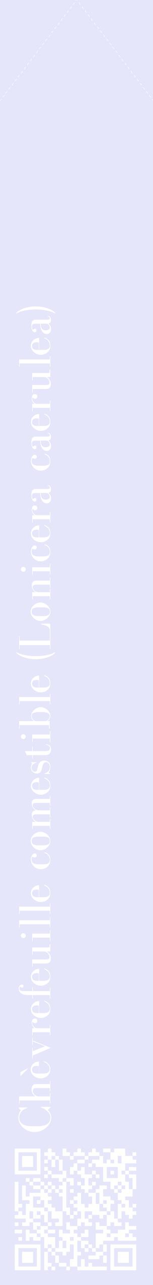 Étiquette de : Lonicera caerulea - format c - style blanche55_simplebod avec qrcode et comestibilité