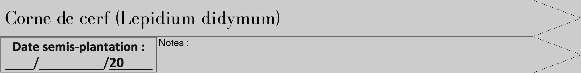 Étiquette de : Lepidium didymum - format b - style noire0bod avec comestibilité