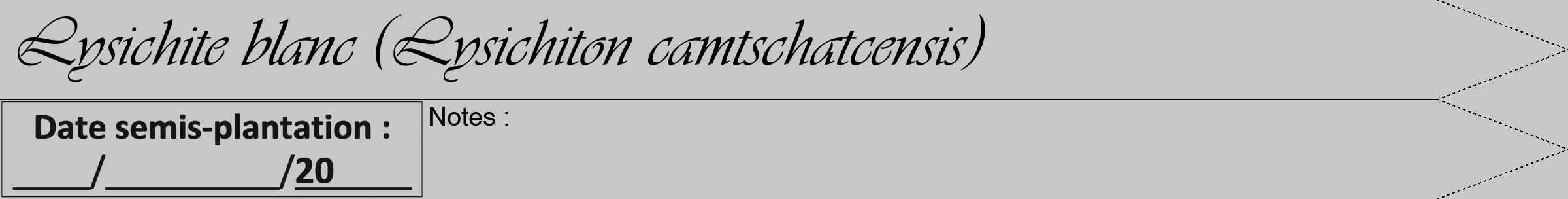 Étiquette de : Lysichiton camtschatcensis - format b - style noire15viv avec comestibilité