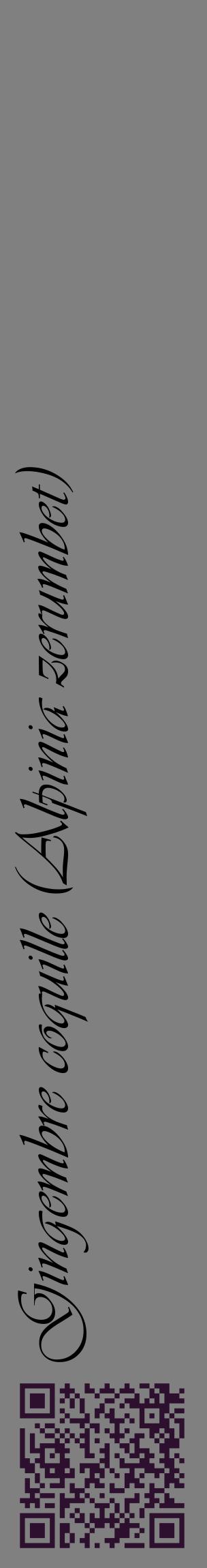 Étiquette de : Alpinia zerumbet - format c - style noire57_basiqueviv avec qrcode et comestibilité