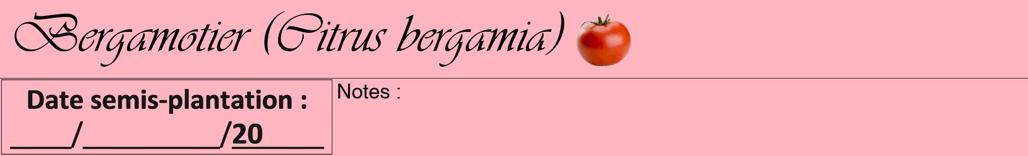 Étiquette de : Citrus bergamia - format a - style noire41viv avec comestibilité simplifiée