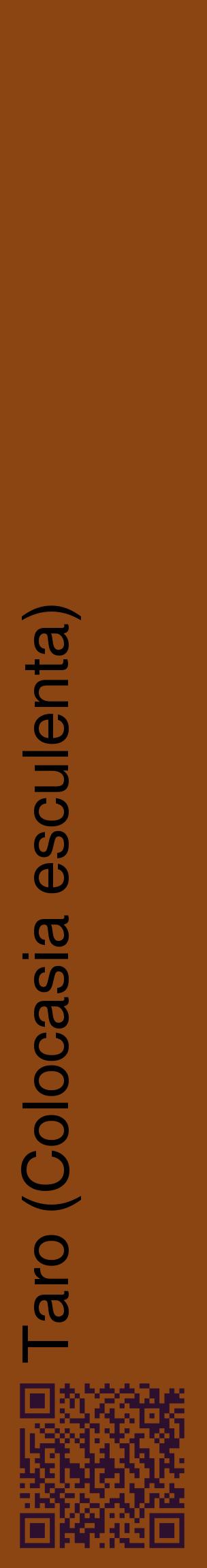 Étiquette de : Colocasia esculenta - format c - style noire30_basiquehel avec qrcode et comestibilité