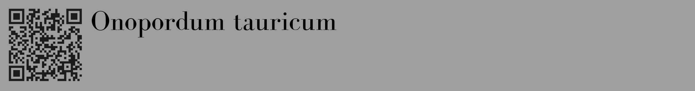 Étiquette de : Onopordum tauricum - format c - style noire42_basique_basiquebod avec qrcode et comestibilité