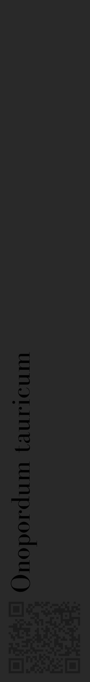 Étiquette de : Onopordum tauricum - format c - style noire34_basique_basiquebod avec qrcode et comestibilité - position verticale