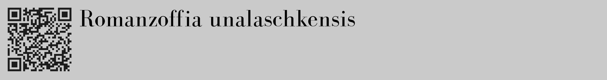 Étiquette de : Romanzoffia unalaschkensis - format c - style noire21_basique_basiquebod avec qrcode et comestibilité