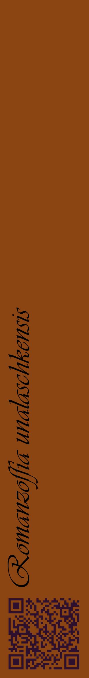 Étiquette de : Romanzoffia unalaschkensis - format c - style noire30_basiqueviv avec qrcode et comestibilité