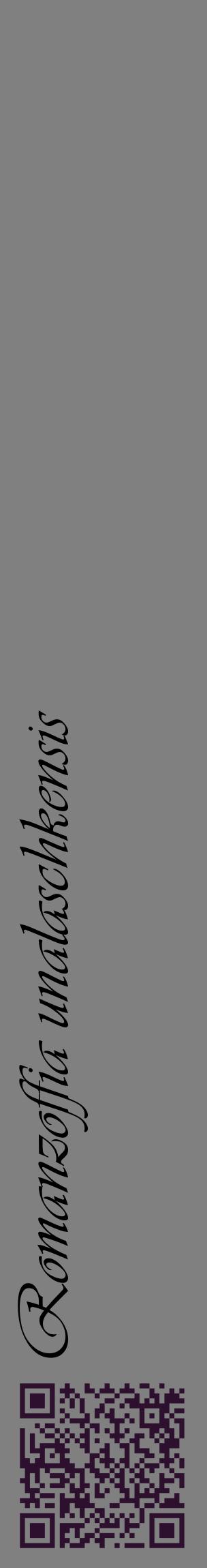 Étiquette de : Romanzoffia unalaschkensis - format c - style noire57_basiqueviv avec qrcode et comestibilité