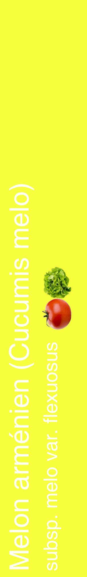 Étiquette de : Cucumis melo subsp. melo var. flexuosus - format c - style blanche18_basiquehel avec comestibilité simplifiée