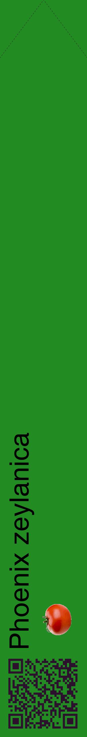 Étiquette de : Phoenix zeylanica - format c - style noire10_simplehel avec qrcode et comestibilité simplifiée