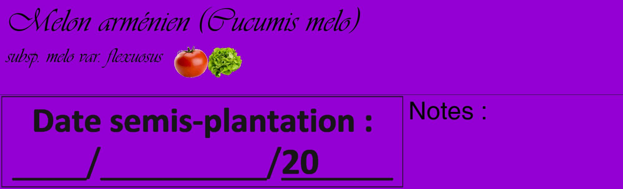 Étiquette de : Cucumis melo subsp. melo var. flexuosus - format c - style noire48_basique_basiqueviv avec comestibilité simplifiée