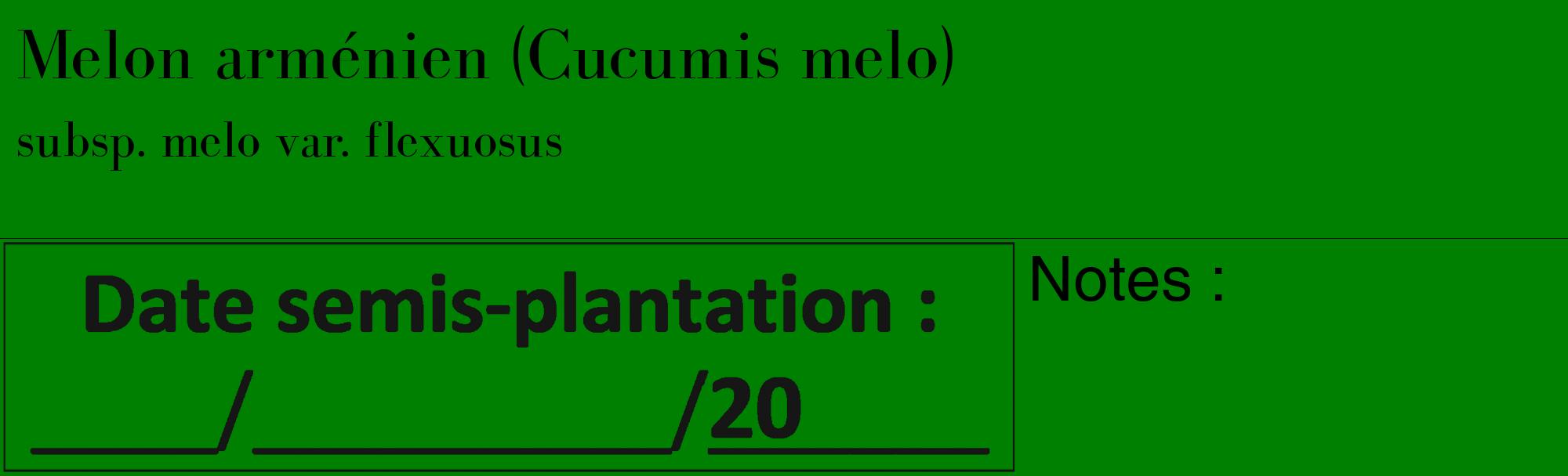 Étiquette de : Cucumis melo subsp. melo var. flexuosus - format c - style noire9_basique_basiquebod avec comestibilité