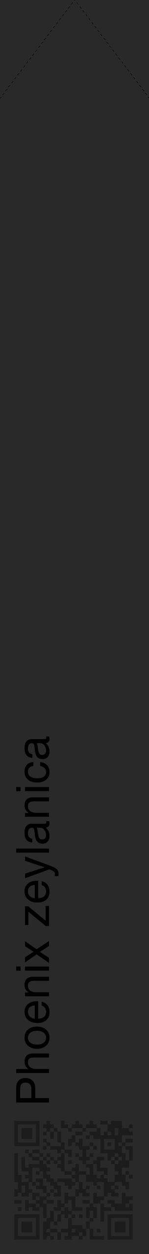 Étiquette de : Phoenix zeylanica - format c - style noire34_simple_simplehel avec qrcode et comestibilité - position verticale