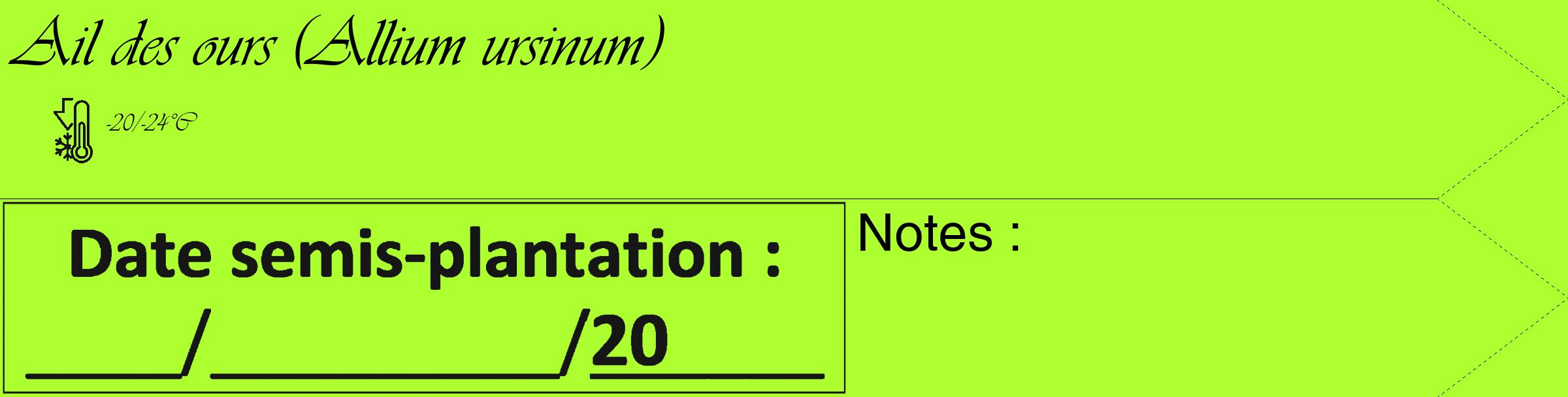 Étiquette de : Allium ursinum - format c - style noire17_simple_simpleviv avec comestibilité