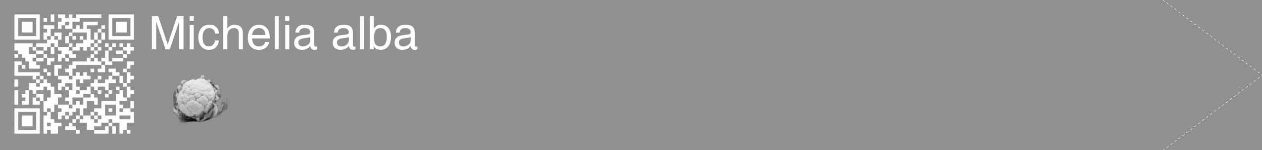 Étiquette de : Michelia alba - format c - style blanche4_simple_simplehel avec qrcode et comestibilité simplifiée