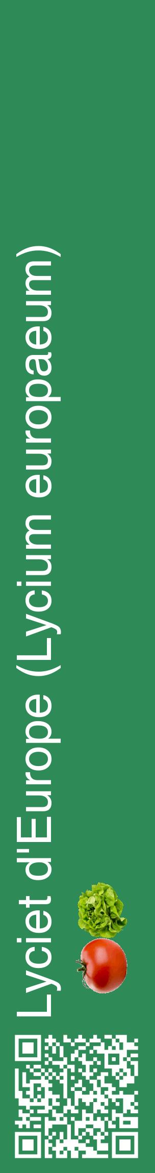 Étiquette de : Lycium europaeum - format c - style blanche11_basiquehel avec qrcode et comestibilité simplifiée