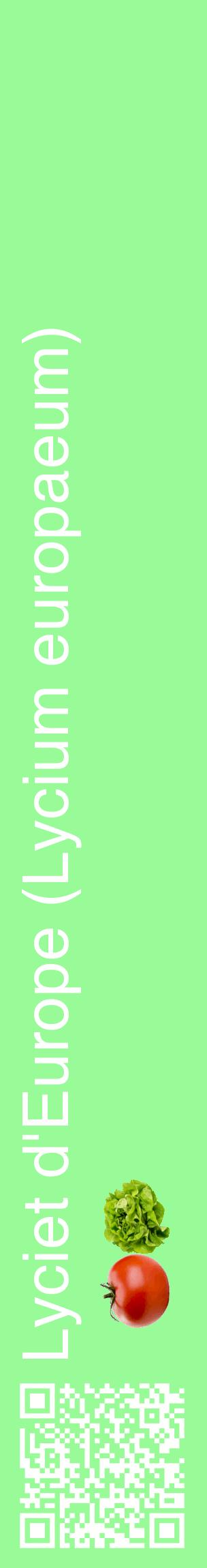 Étiquette de : Lycium europaeum - format c - style blanche14_basiquehel avec qrcode et comestibilité simplifiée