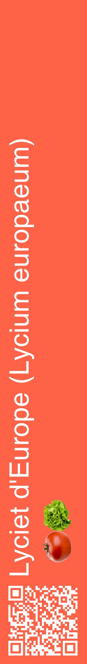 Étiquette de : Lycium europaeum - format c - style blanche25_basiquehel avec qrcode et comestibilité simplifiée