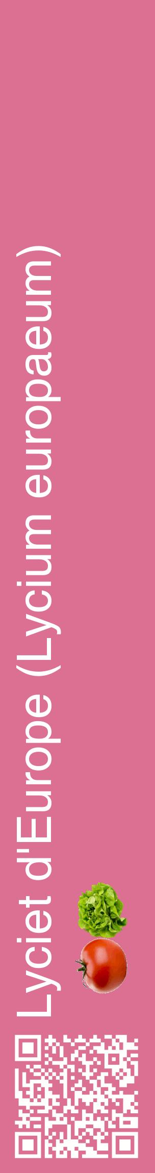 Étiquette de : Lycium europaeum - format c - style blanche44_basiquehel avec qrcode et comestibilité simplifiée