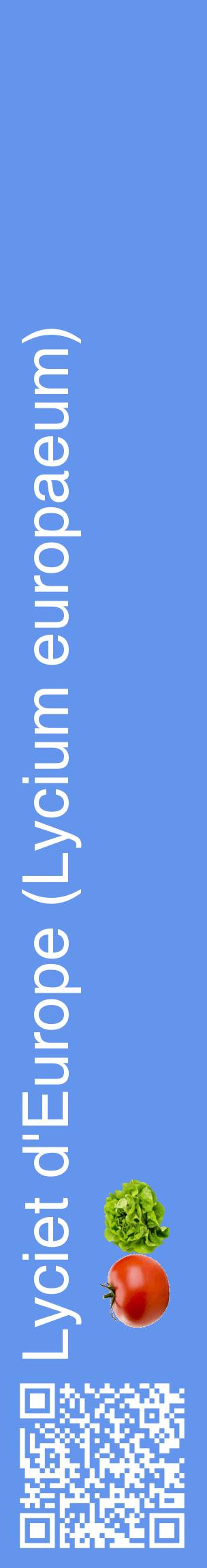 Étiquette de : Lycium europaeum - format c - style blanche4_basiquehel avec qrcode et comestibilité simplifiée