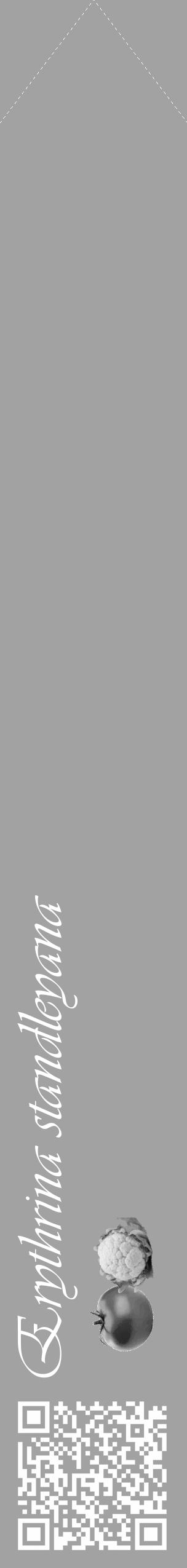 Étiquette de : Erythrina standleyana - format c - style blanche38_simple_simpleviv avec qrcode et comestibilité simplifiée - position verticale