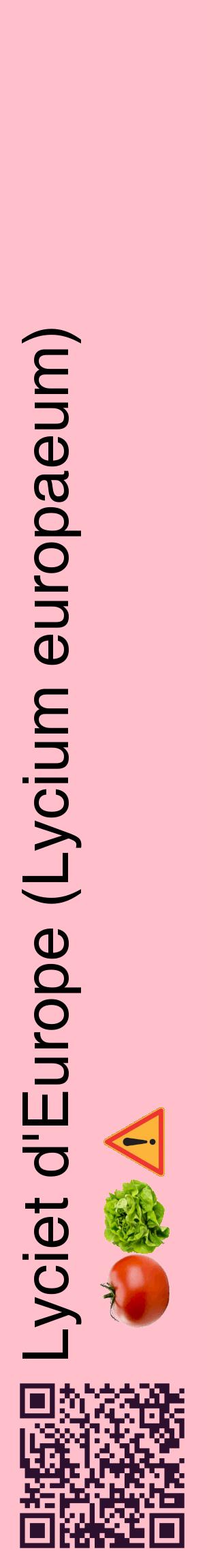 Étiquette de : Lycium europaeum - format c - style noire40_basiquehel avec qrcode et comestibilité simplifiée