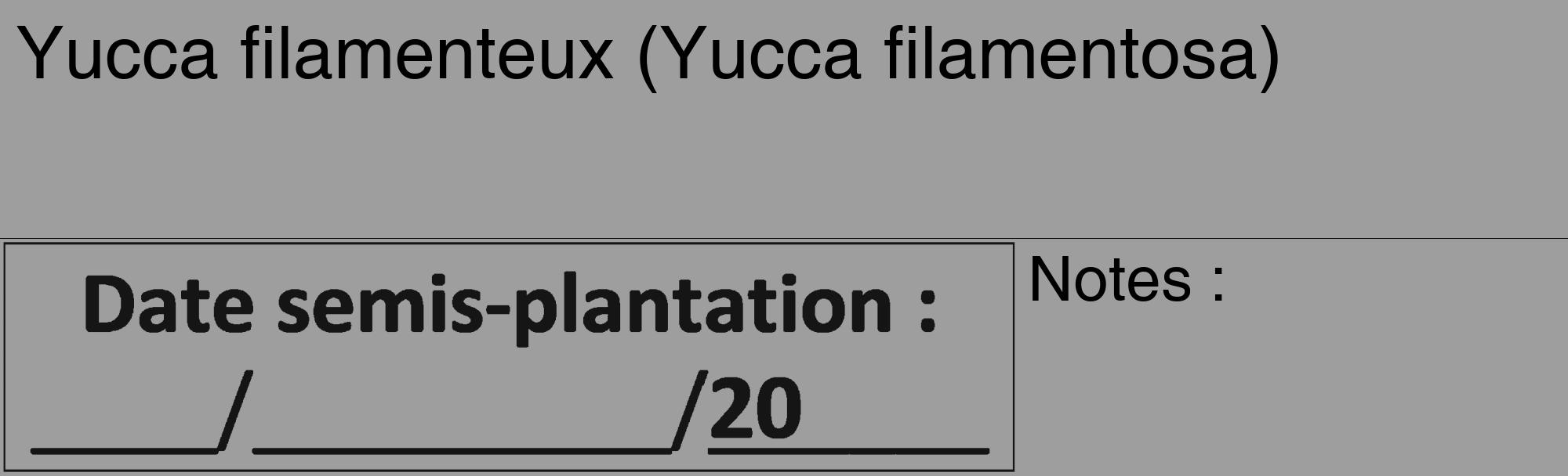 Étiquette de : Yucca filamentosa - format c - style noire42_basique_basiquehel avec comestibilité