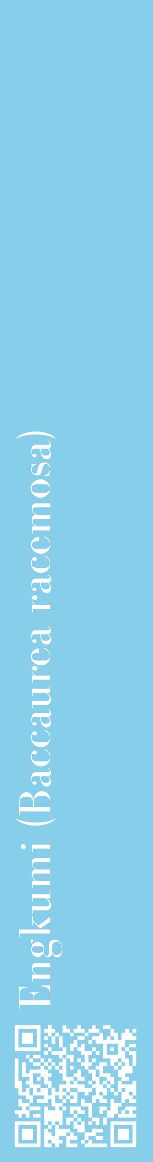 Étiquette de : Baccaurea racemosa - format c - style blanche1_basiquebod avec qrcode et comestibilité