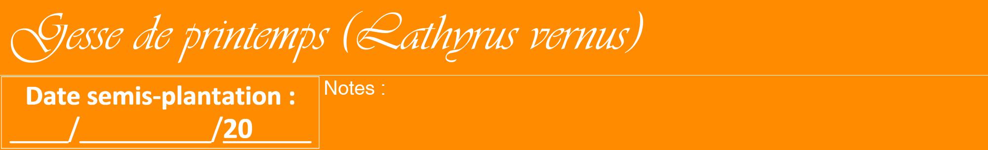Étiquette de : Lathyrus vernus - format a - style blanche23viv avec comestibilité