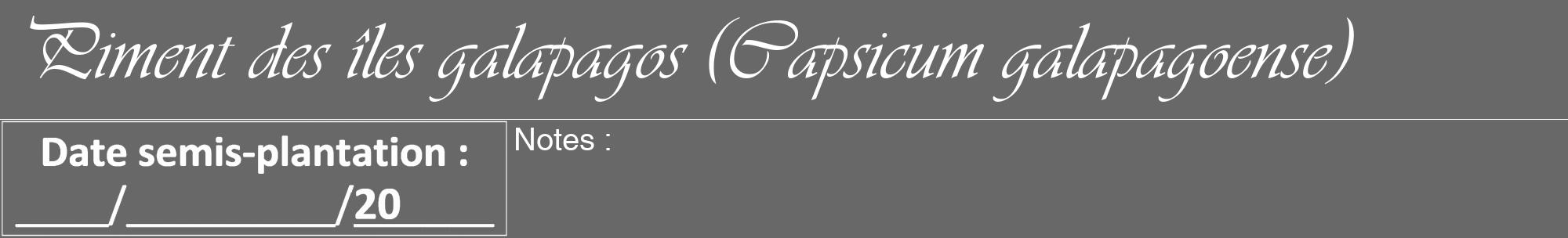 Étiquette de : Capsicum galapagoense - format a - style blanche43viv avec comestibilité