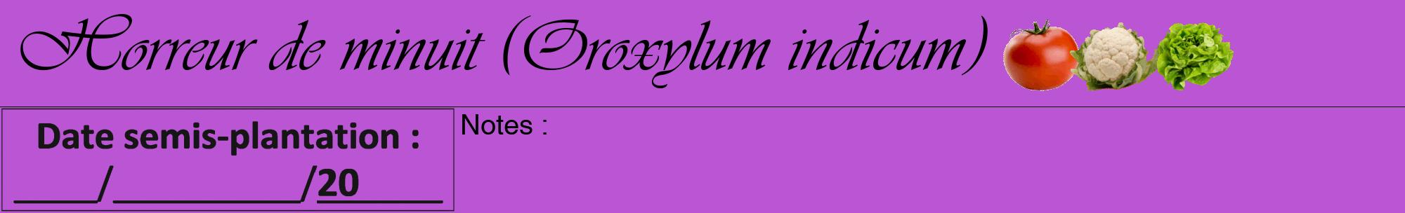 Étiquette de : Oroxylum indicum - format a - style noire50viv avec comestibilité simplifiée