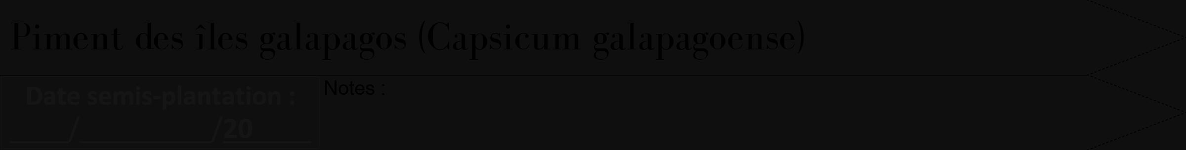 Étiquette de : Capsicum galapagoense - format b - style noire7bod avec comestibilité