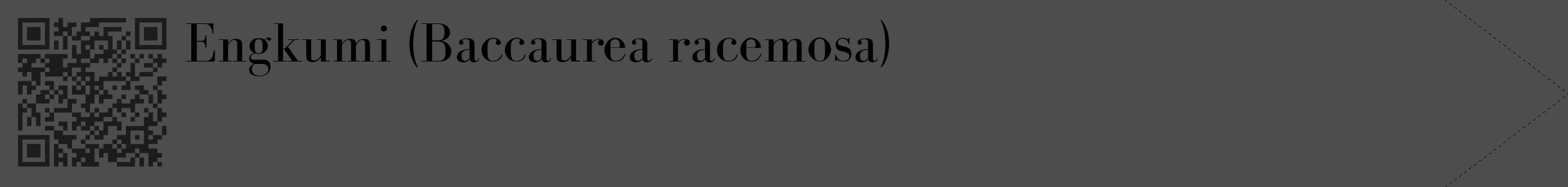 Étiquette de : Baccaurea racemosa - format c - style noire28_simple_simplebod avec qrcode et comestibilité