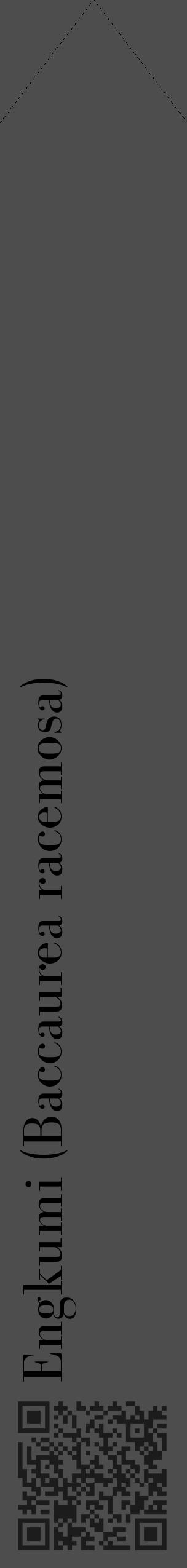 Étiquette de : Baccaurea racemosa - format c - style noire28_simple_simplebod avec qrcode et comestibilité - position verticale