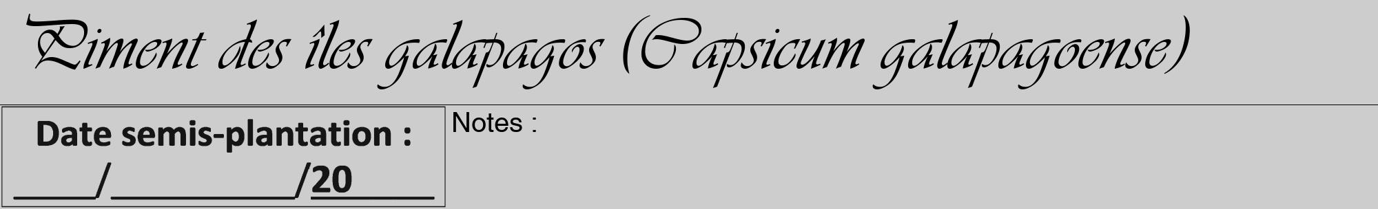 Étiquette de : Capsicum galapagoense - format a - style noire41viv avec comestibilité