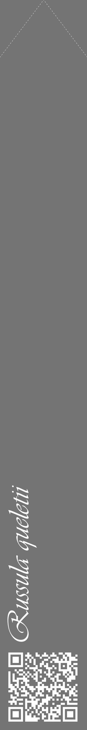 Étiquette de : Russula queletii - format c - style blanche26_simple_simpleviv avec qrcode et comestibilité - position verticale