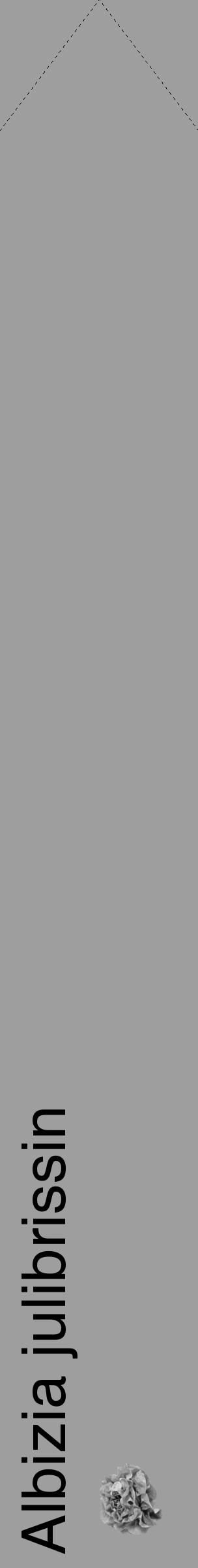 Étiquette de : Albizia julibrissin - format c - style noire42_simple_simplehel avec comestibilité simplifiée - position verticale