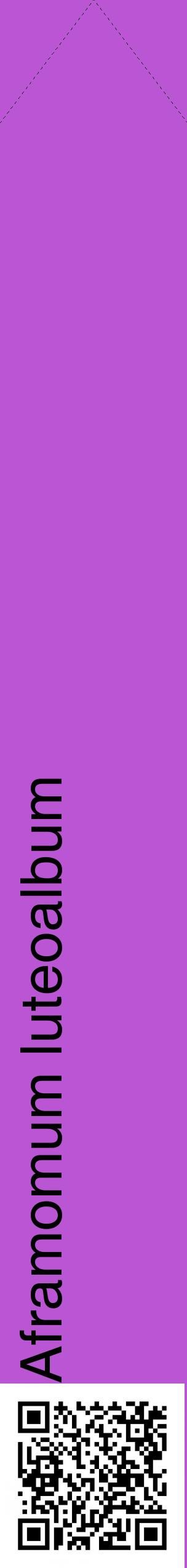 Étiquette de : Aframomum luteoalbum - format c - style noire50_simplehel avec qrcode et comestibilité