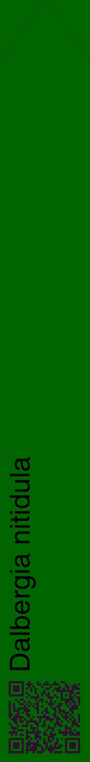 Étiquette de : Dalbergia nitidula - format c - style noire8_simplehel avec qrcode et comestibilité