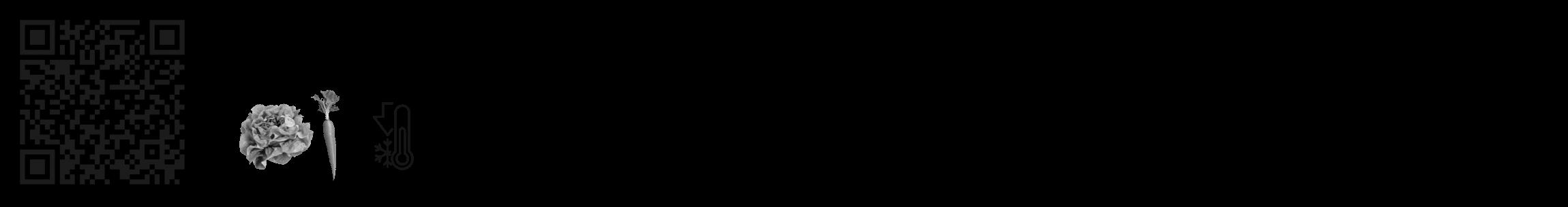 Étiquette de : Eutrema japonica - format c - style noire59_basique_basiqueviv avec qrcode et comestibilité simplifiée