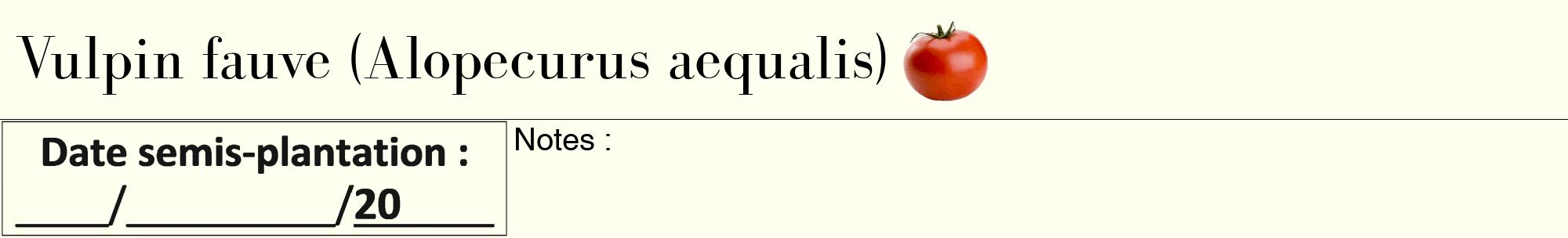 Étiquette de : Alopecurus aequalis - format a - style noire19bod avec comestibilité simplifiée