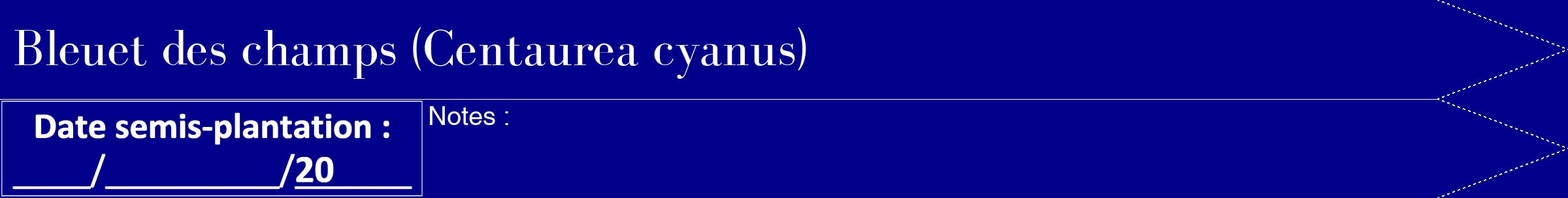 Étiquette de : Centaurea cyanus - format b - style blanche7bod avec comestibilité