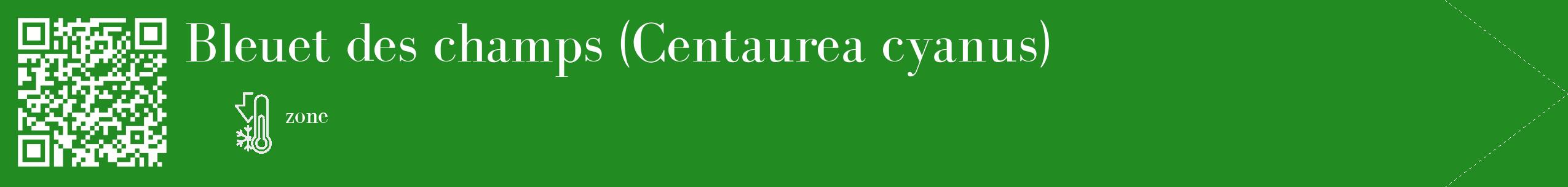 Étiquette de : Centaurea cyanus - format c - style blanche10_simple_simplebod avec qrcode et comestibilité