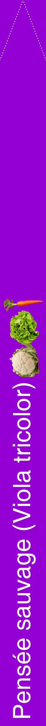 Étiquette de : Viola tricolor - format b - style blanche48hel avec comestibilité simplifiée