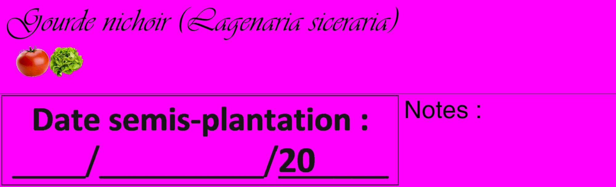 Étiquette de : Lagenaria siceraria - format c - style noire51_basique_basiqueviv avec comestibilité simplifiée