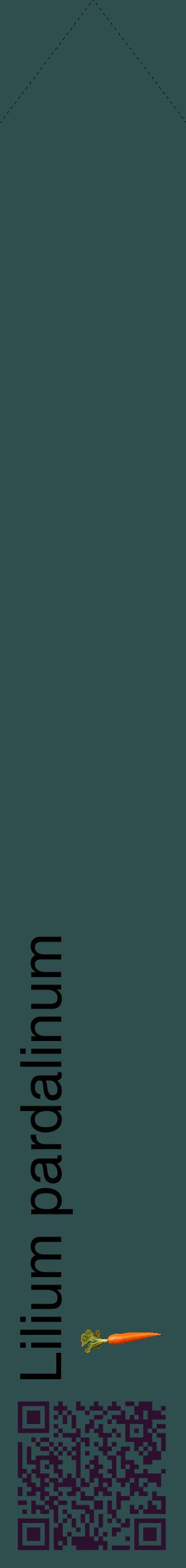 Étiquette de : Lilium pardalinum - format c - style noire58_simplehel avec qrcode et comestibilité simplifiée