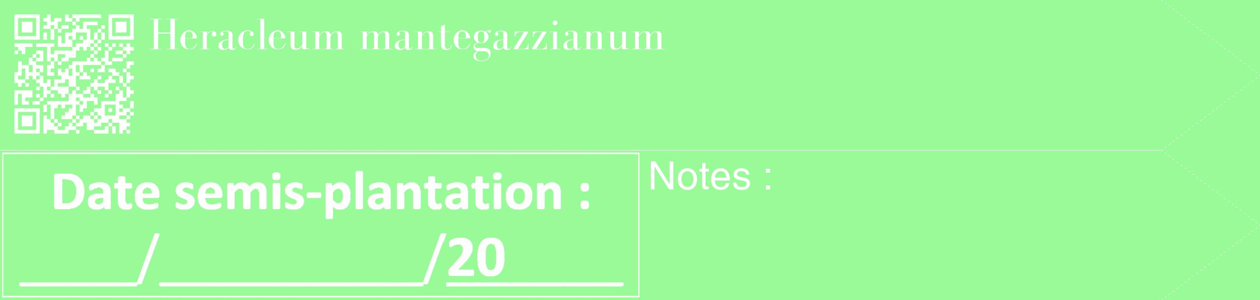 Étiquette de : Heracleum mantegazzianum - format c - style blanche14_simple_simplebod avec qrcode et comestibilité