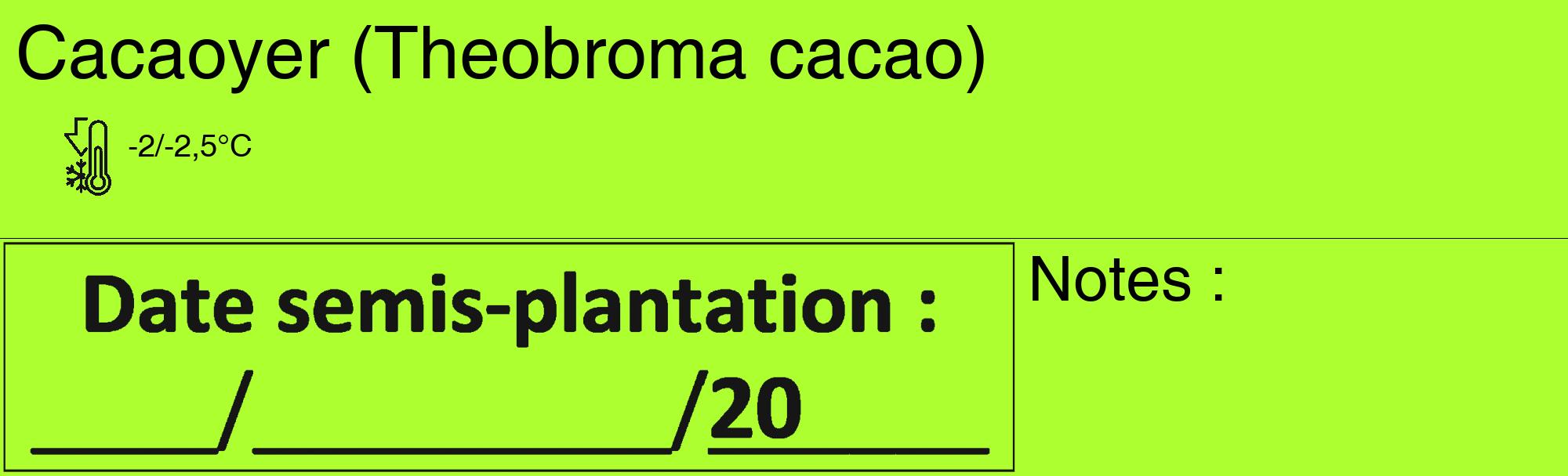 Étiquette de : Theobroma cacao - format c - style noire17_basique_basiquehel avec comestibilité