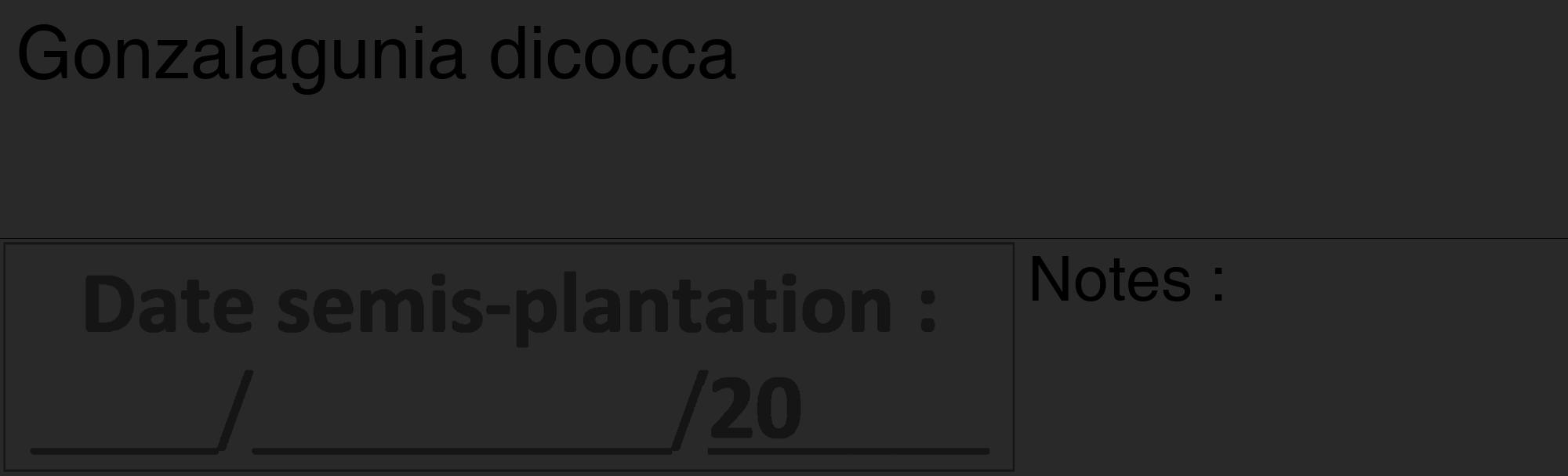 Étiquette de : Gonzalagunia dicocca - format c - style noire34_basique_basiquehel avec comestibilité
